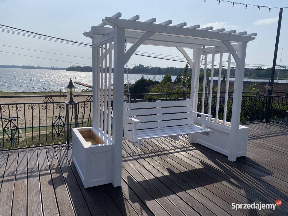 Huśtawka ogrodowa z donicami Łąck