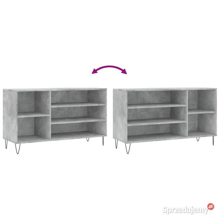Szafka na buty szarość betonu 102x36x60 WM831416 mazowieckie