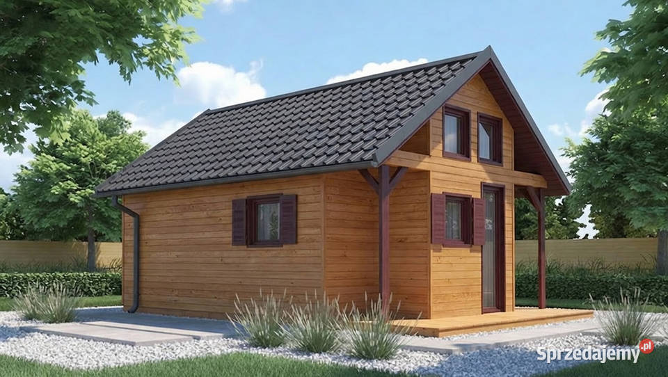Domek drewniany letniskowy całoroczny 4m8m 20mm Korczyna
