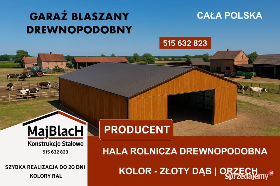 Duża Wiata Hala Garaż Blaszany Grafit OTWARTY śląskie Myszków