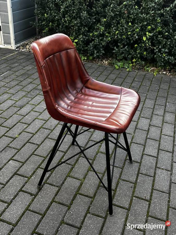 Stylowe krzesła skórzane komplet 6 sztuk Warszawa