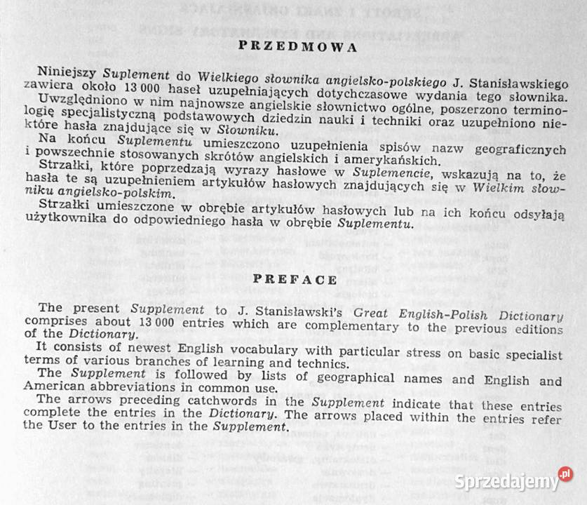 Wielki słownik angielskopolski Suplement AZ Jan Rok wydania 1975 Chełm