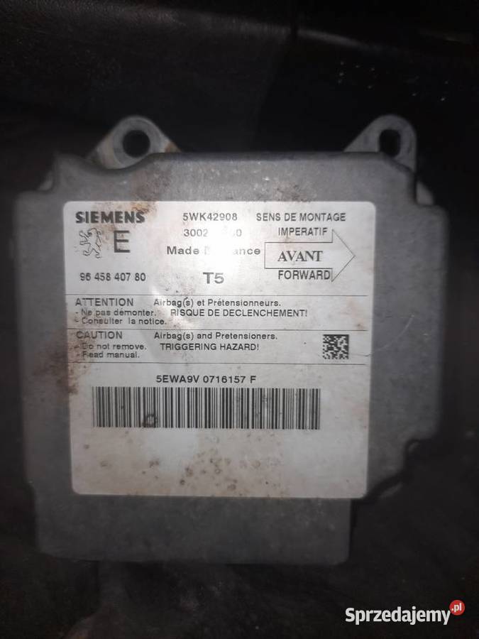 Sensor air bag peugeot 307 20 hdi Jabłonowo Pomorskie