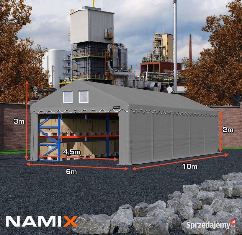Namiot COMFORT 5x10 magazynowy handlowy garaż Jabłonna sprzedam