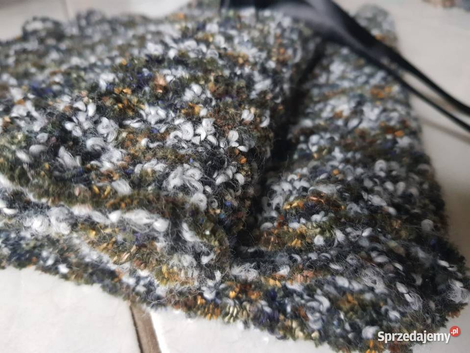 długi maxi włoski szal szalik wełniany merino Kielce