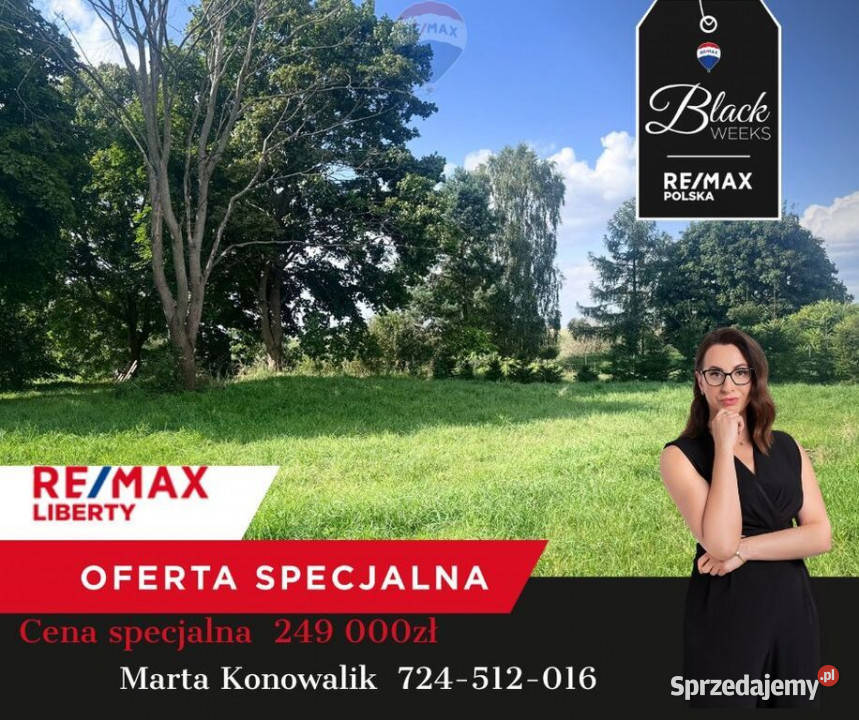 Przezmark działka 2038 m jeziora i lasów siatka pomorskie