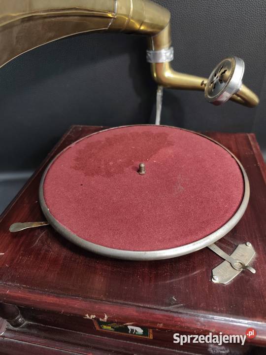 Gramofon Patefon Drewniany Poddębice
