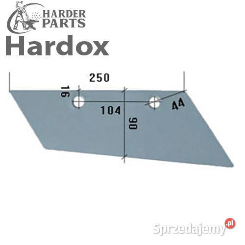 Lemiesz przedpłużka HARDOX 91801P części do Suwałki