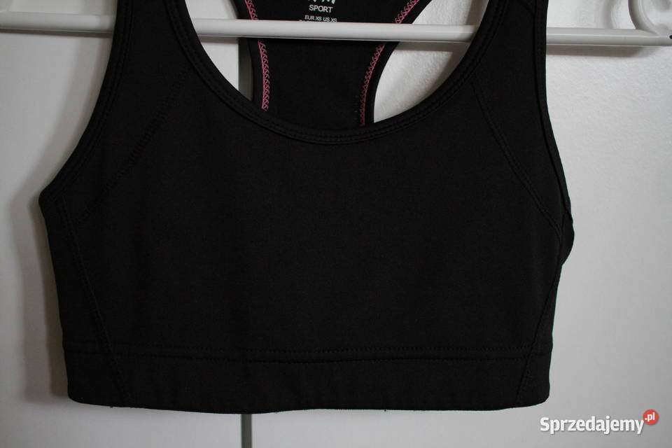 Czarny top sportowy HM xs 34 sport fitness kujawsko-pomorskie Toruń sprzedam