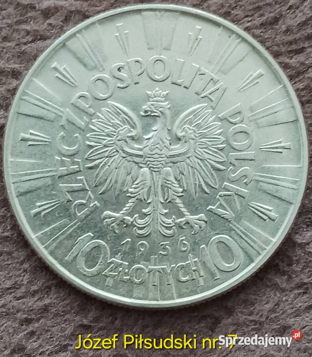 10 J Piłsudski 1936 r 7 Piękne szczegóły Konin