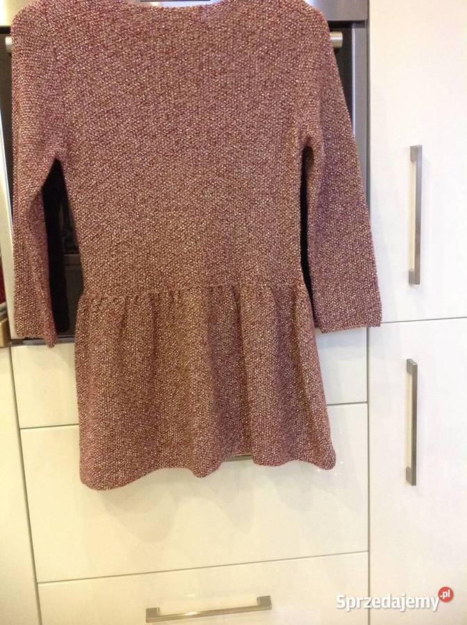 Sweter Kardigan Damski ZARA KNIT XS z Metaliczną lubuskie Nowa Sól