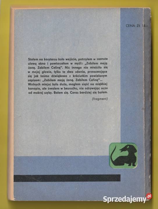 JAMNIK NIE CHCIAŁEM JEJ ZABIĆ KAROL WILT 1972 Rok wydania 1972 Pozostałe Łódź sprzedam