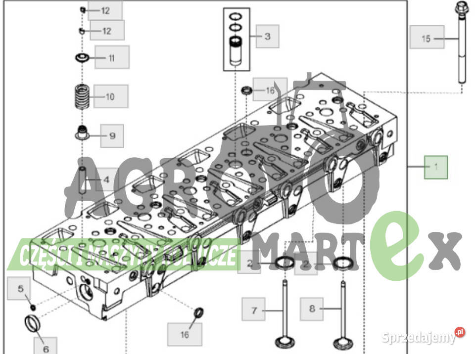 RE523680 R525583 RE530370 GŁOWICA SILNIKA JD Pozostałe Wichrów
