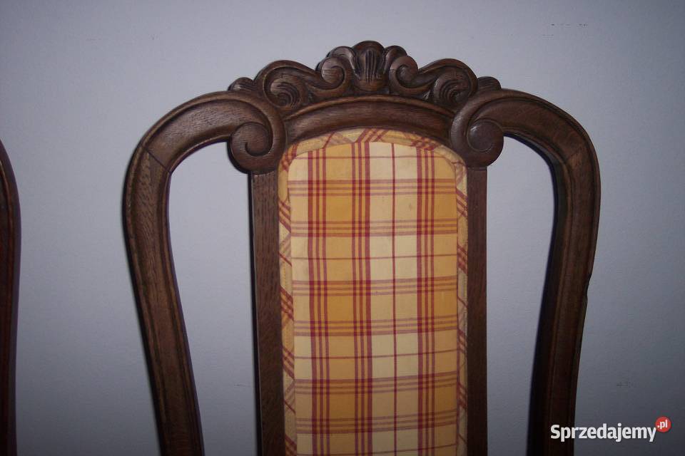 Krzesła dębowe7antyki secesjalata 1920 śląskie Radzionków sprzedam