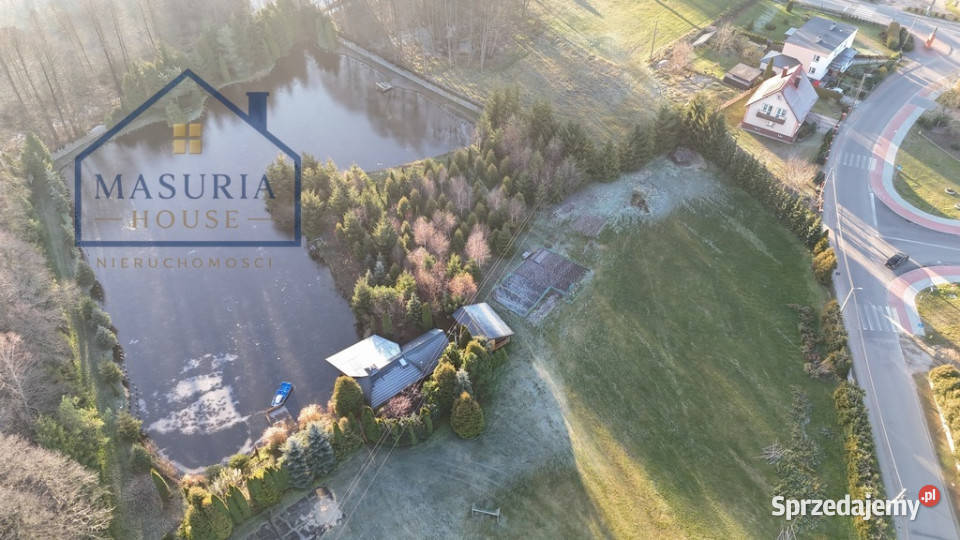 Duża działka budowlana z własnym stawem Rybno