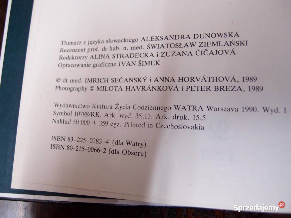 Dietetyczna kuchnia Imrich Secansky Anna Rok wydania 1990 Łódź