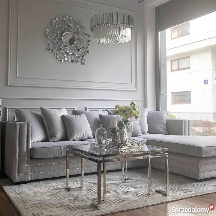 Sofa glamour narożna w stylu nowoczesnym Biała Podlaska