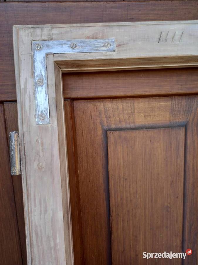 Stare skrzydło okienne ramka okno drewniane PRL Rawicz