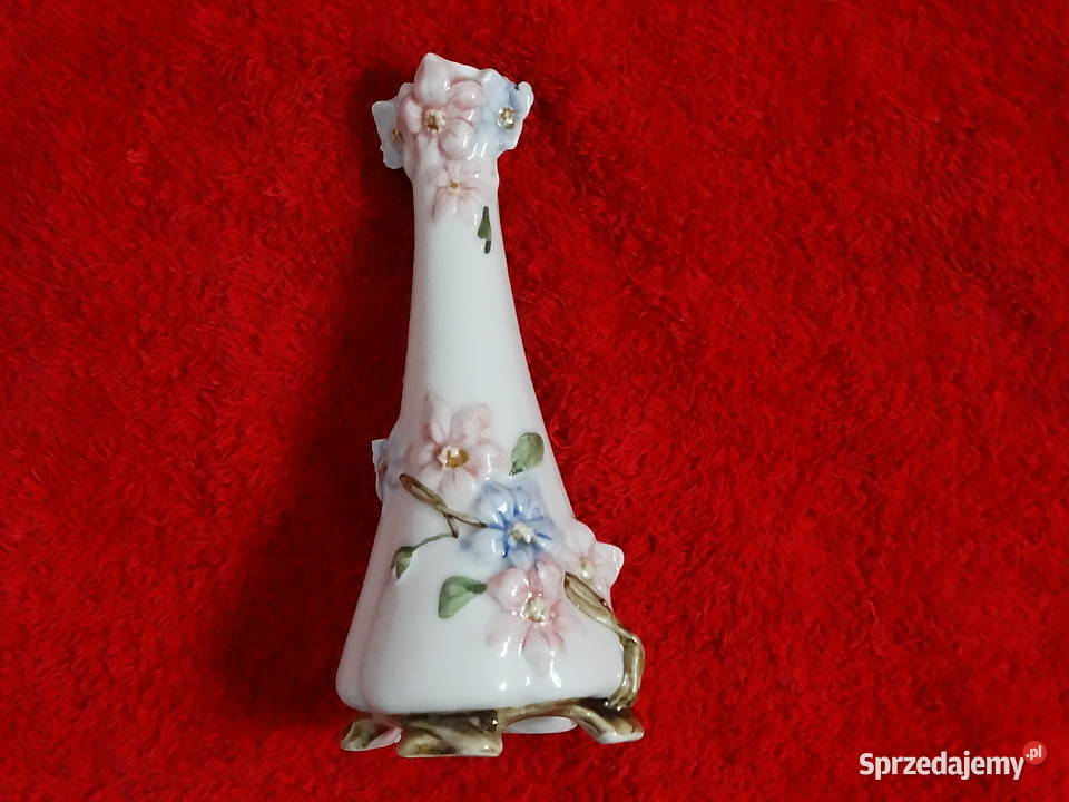Elegancki Wazonik Vintage Ręcznie Formowane lubelskie Biłgoraj