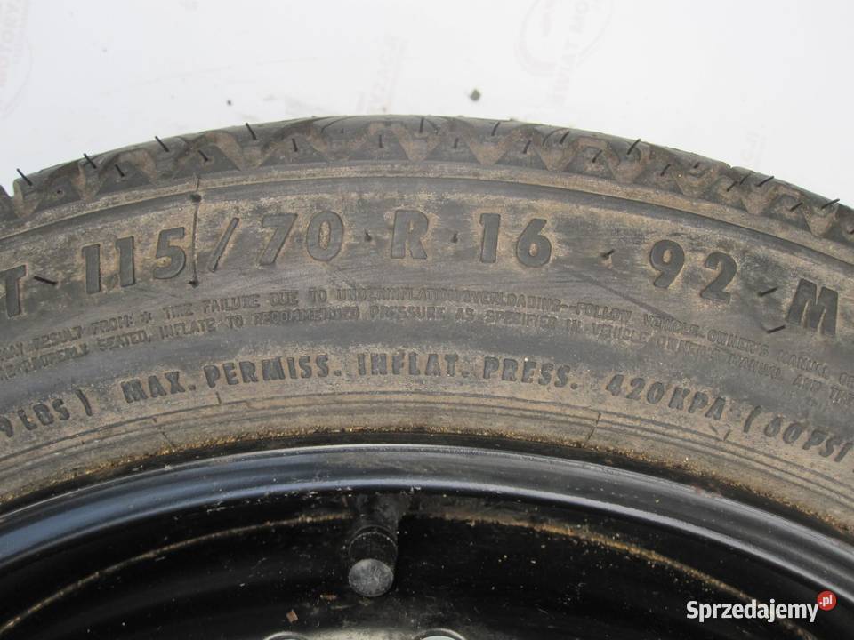 OPEL VECTRA C koło dojazdowe 1157016 92M 5x110