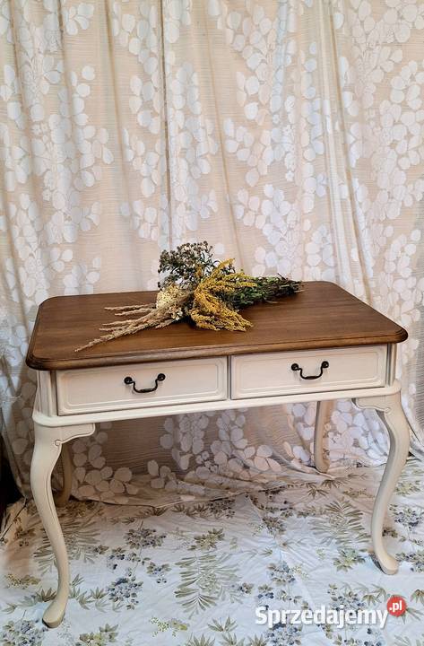 Biurko toaletka drewniane drewno beżowe Dom i Ogród lubelskie Dubeczno