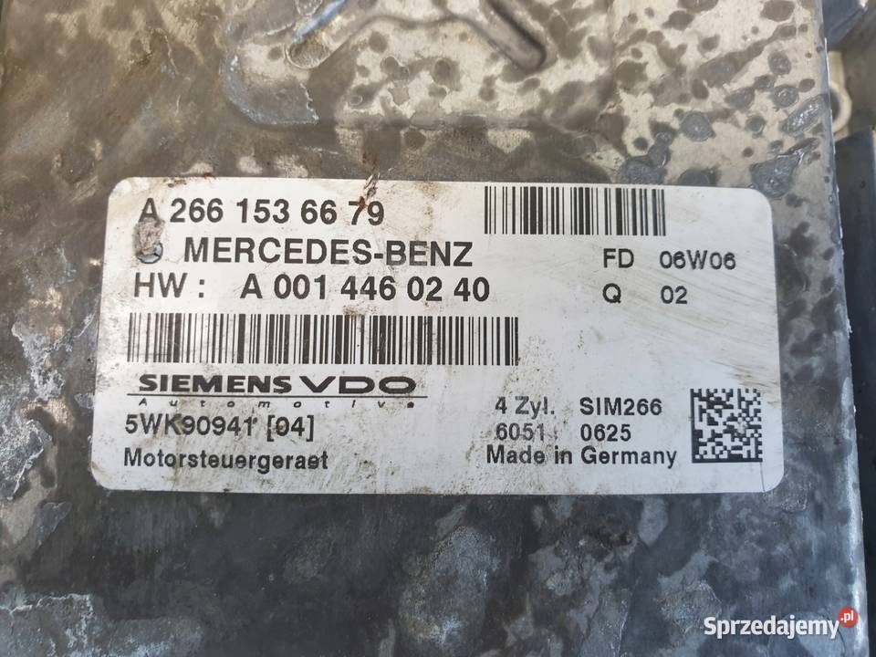 Mercedes W169 17 8V STEROWNIK SILNIKA Janów