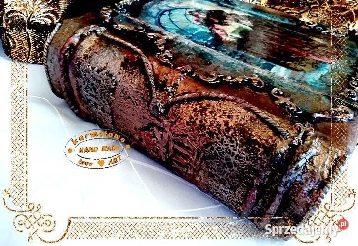 Szkatułka rękodzieło decoupage mixmedia mazowieckie Warszawa