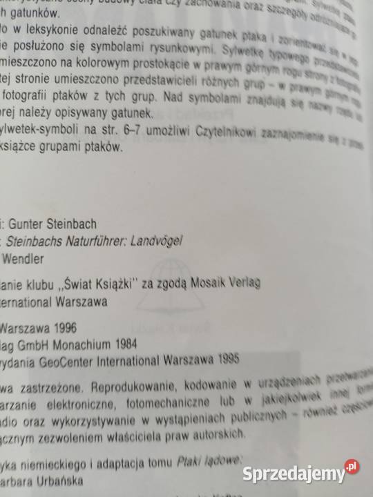 Ptaki lądowe książki Warszawa księgarnia Praga