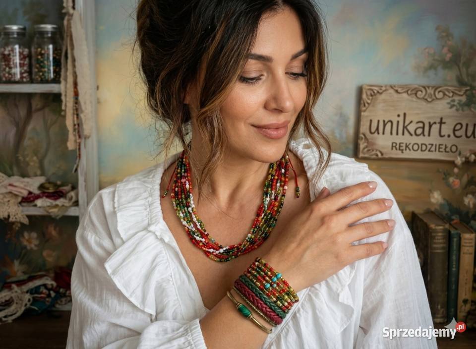 Naszyjnik Boho Multicolor Fusion Ręcznie Trzebinia