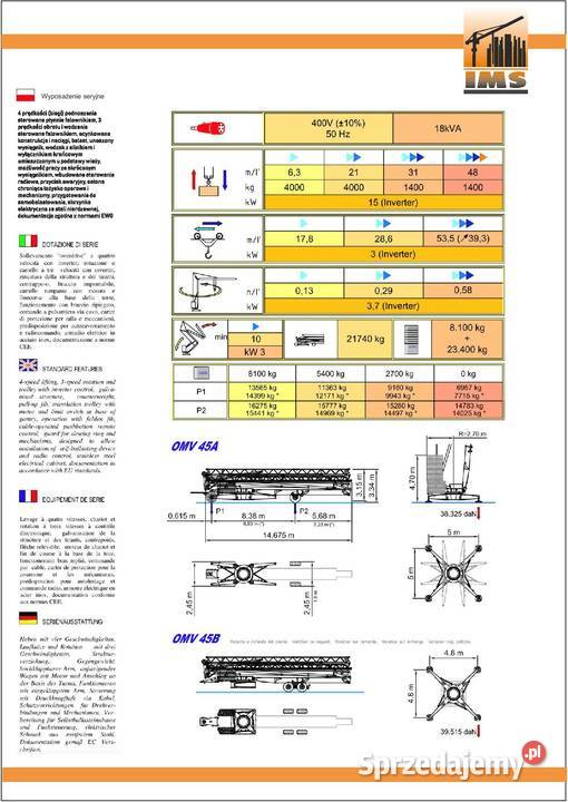 Żuraw nowy szybkomontujący hydrauliczny VICARIO Ligota Piękna