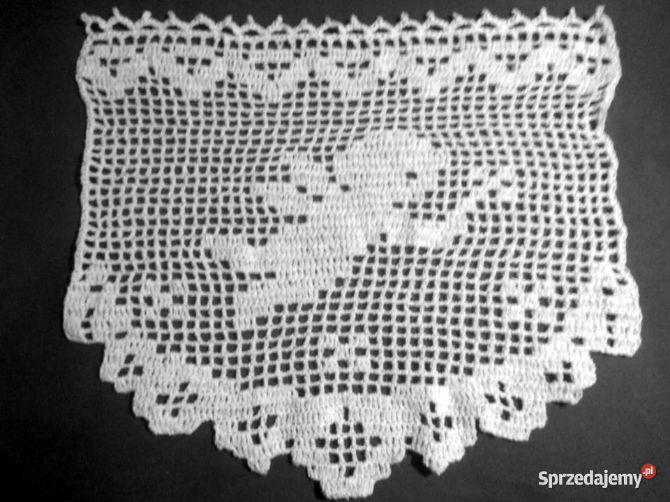 ANIOŁEK Ozdoba szydełkowa firanka świecznik