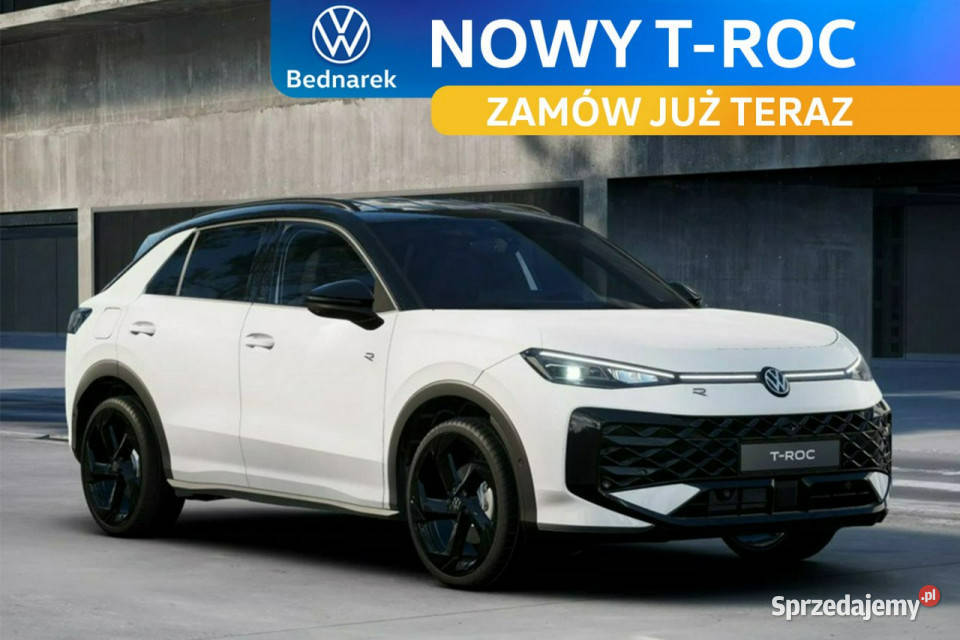 Volkswagen TRoc Wersja RLine 15 eTSI 150 DSG światła LED Łódź