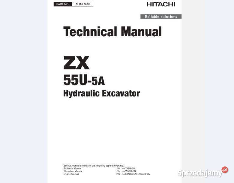 Hitachi ZX55U5A instrukcja obsługi wysyłka Kielce
