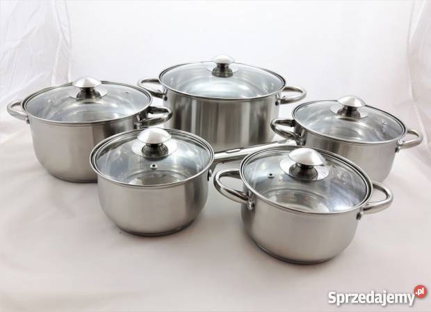 Zestaw garnków 10EL komplet garnki INDUKCJA GAZ Warszawa