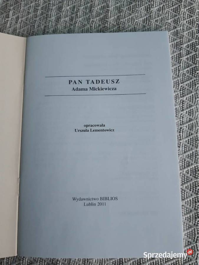 Pan Tadeusz opracowanie Wrocław