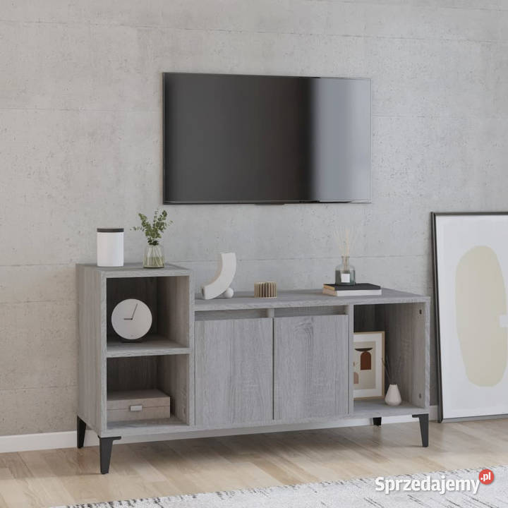Szafka pod telewizor szary dąb sonoma 100x35x55 Szafki mazowieckie Warszawa