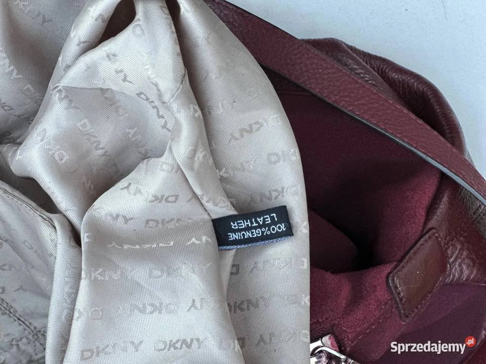Torba DKNY głęboki wiśniowybordowy kolor Warszawa sprzedam