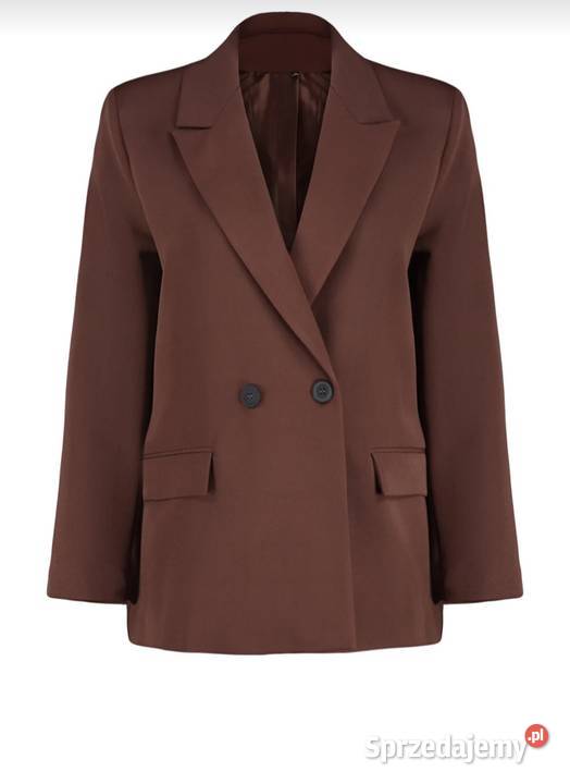 Czokoladowa marynarka damska Rozmiar 38(M)