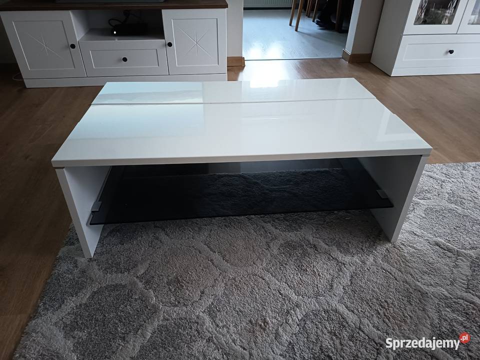 Elegancka biała ława kawowa