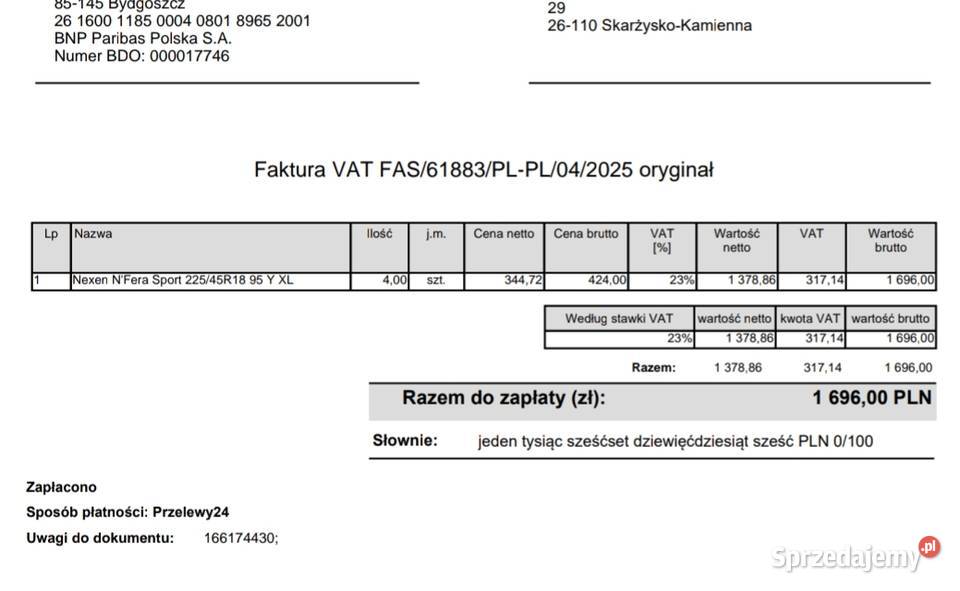 Alufelgi z nowymi oponami 22545r18 95y mazowieckie Szydłowiec