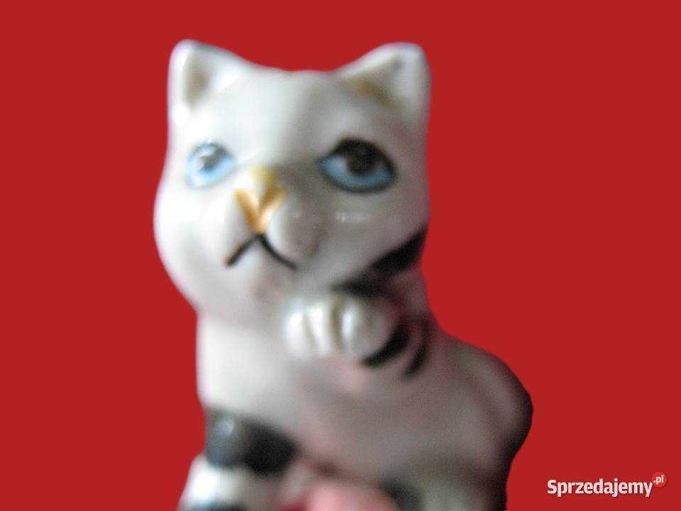 Kot miniatura figurka porcelana 35 x 4 x 2 Siedlce sprzedam