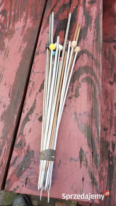 igły druty do robienia swetrów z prl Wałbrzych