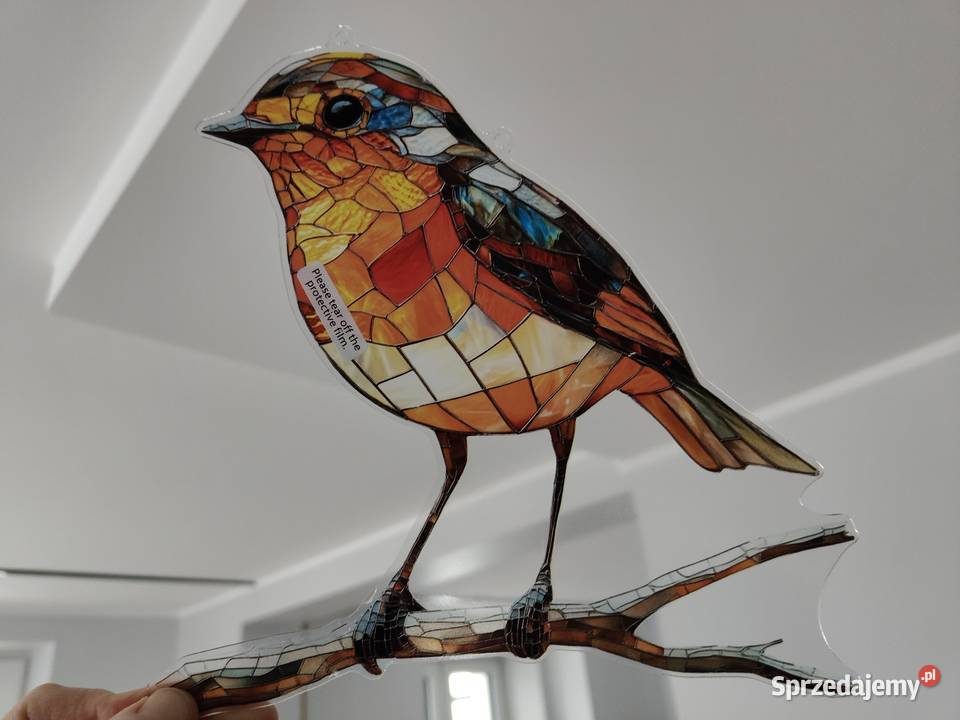 Nowy witraż witrażyk dekoracja okienna ptak sprzedam