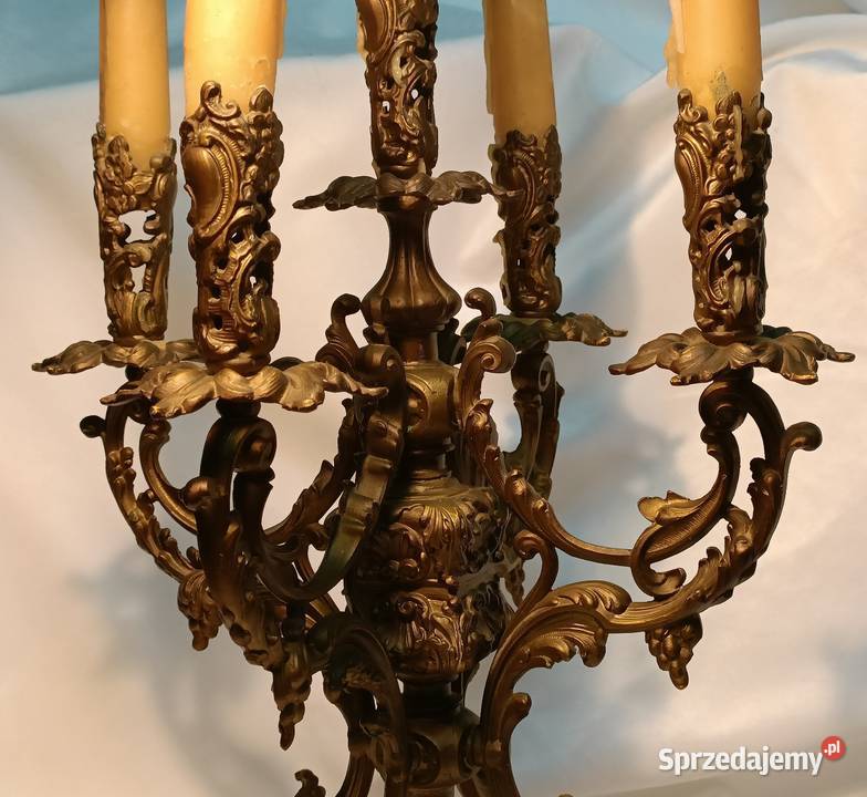 Pałacowy pięcioramienny kandelabr świecznik Góra