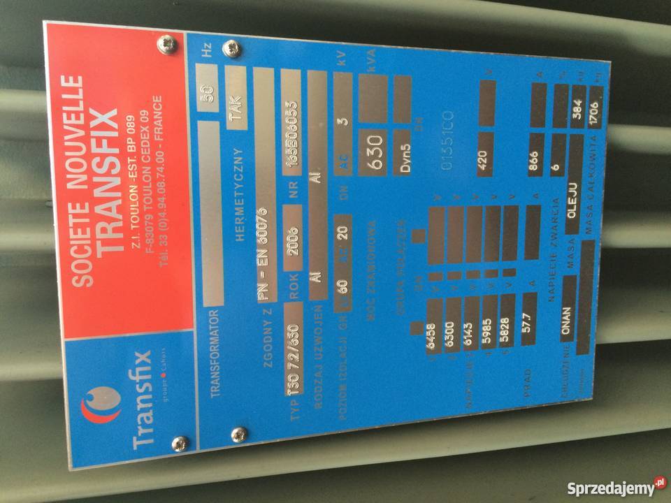 sprzedam transformator 6306304 Promex Kalisz Biznes i Przemysł sprzedam