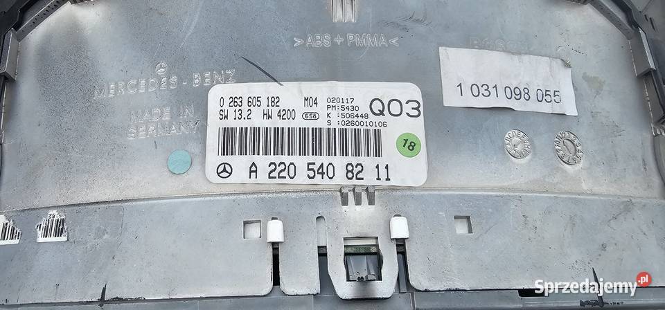 Licznik mercedes w220 32 cdi 2205408211 Zbąszyń sprzedam