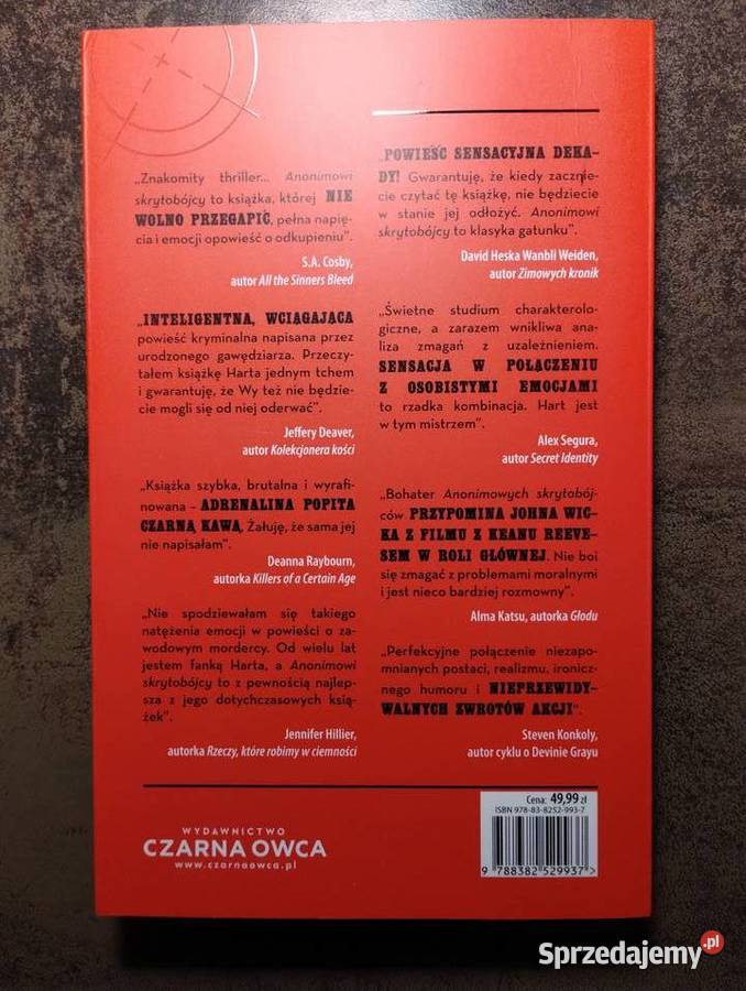 Rob Hart Anonimowi skrytobójcy Proza i poezja Giżycko