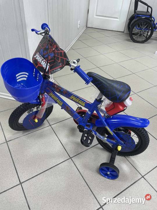 Rowerek 12 Spiderman czarny niebieski zachodniopomorskie Szczecin