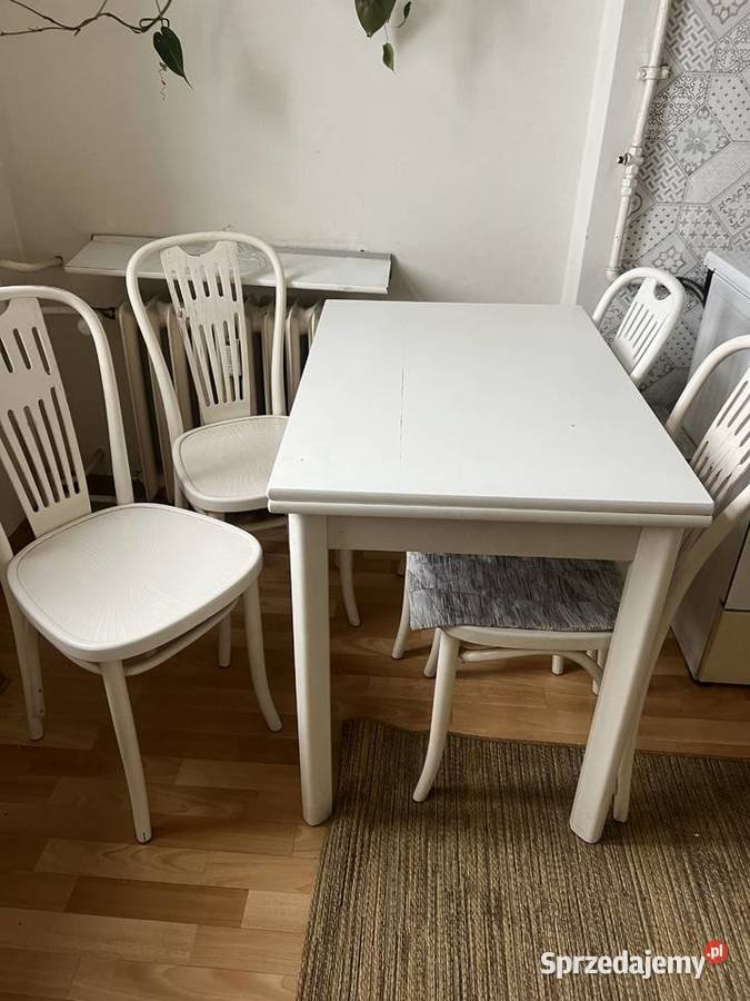 Zestaw stół kuchenny z czterema krzesłami Racibórz sprzedam