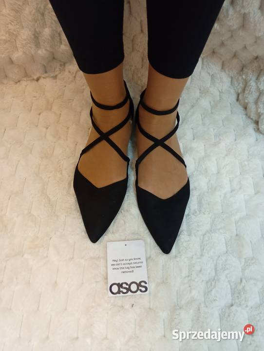 40 ASOS Design Czarne baleriny wieczorowe z Kraków